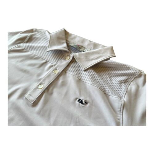 Vineyard Vines Women's Size M Mesh White Pique Performance Polo Shirt Whale - Picture 3 of 5