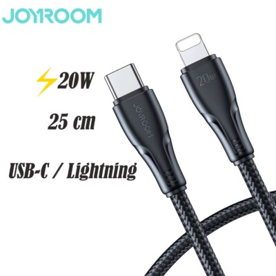 Ladekabel / Datenkabel USB-C zu iPhone Joyroom 3A 25cm Schnellkabel Schwarz