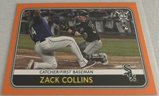 2020 Topps Big League Baseball Zack Collins Chicago White Sox Orange Rookie #34
