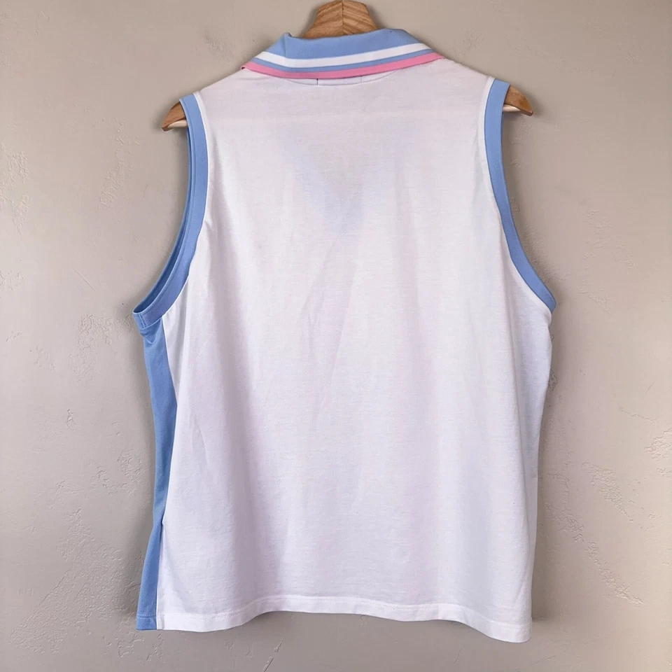 Polo Golf Ralph Lauren Polo Women XXL Cricket Pure White Elite Blue Sleeveless - Image 4 of 4