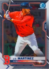 J.D. Martinez 2021 Topps Bowman Chrome Baseball Base Card #58 Boston Red Sox