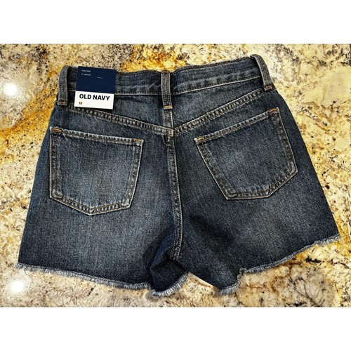 NWT Old Navy Junior Girl Size 12 Denim Shorts With Lace High Rise 3" In Seam - Picture 6 of 6