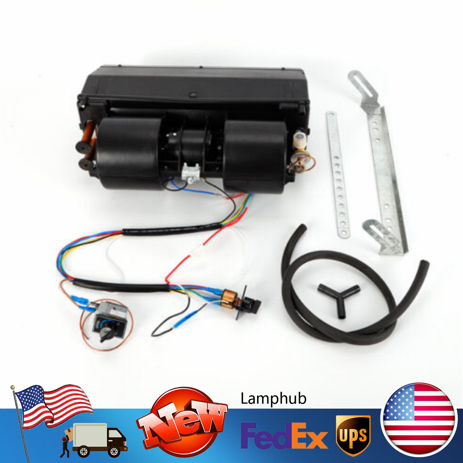 Universal Underdash Air Conditioning Evaporator Cooling Heater Unit 3 Speed 12V