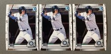 3x Lot 2020 Bowman Chrome Prospects Baseball MLB #BCP-77 Evan White Base Seattle
