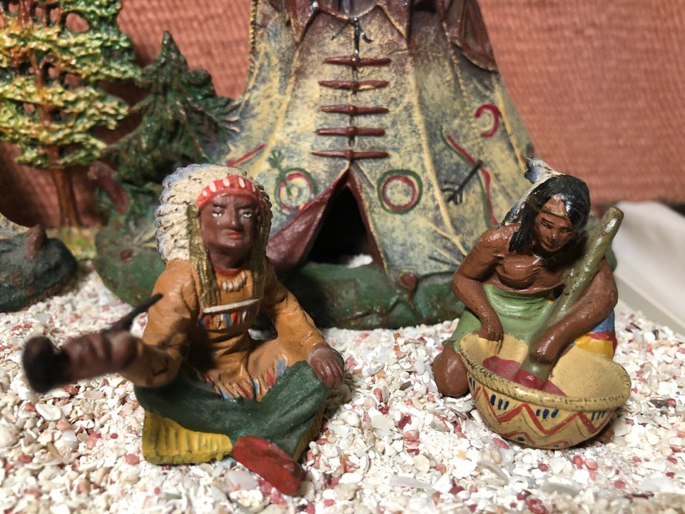 Figurine Village Indien Elastolin – Pièce De Collection D'occasion