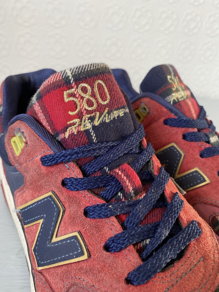 New Balance 580 REV LITE Trainers Size UK Red Tartan EU 40