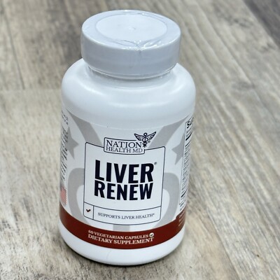 Nation Health MD LIVER RENEW Supports Liver Health - 60 Capsules - EXP 09/26