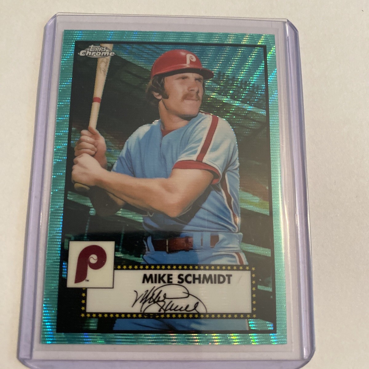 2021 Topps Chrome Platinum Anniversary Aqua Wave Refractor Mike