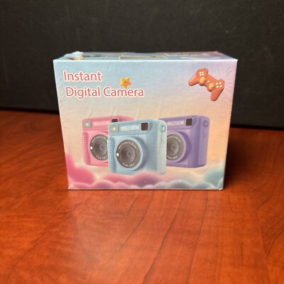 Kids Instant Print Camera Toy,2.7K Screen,1080P HD Kids Digital Camera-PINK