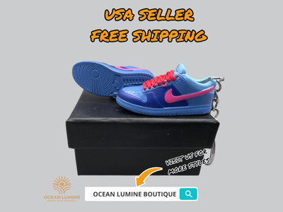 SB Dunk Low 3D Mini Sneaker Keychain, Basketball Sneaker Collectible Box Options
