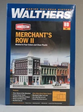 WALTHERS CORNERSTONE HO SCALE MERCHANT ROW II STORES BUILDING KIT W933-3029 NEW