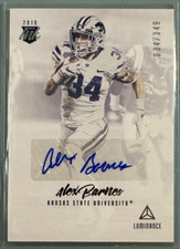 ALEX BARNES 2019 Panini Luminance Rookie Ink Autograph 034/349 (Jersey Number)