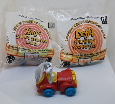LOT 3 McDonald's LOONEY TUNES QUACK-UP Cars BUGS Super STRETCH LIMO & DAFFY DUCK