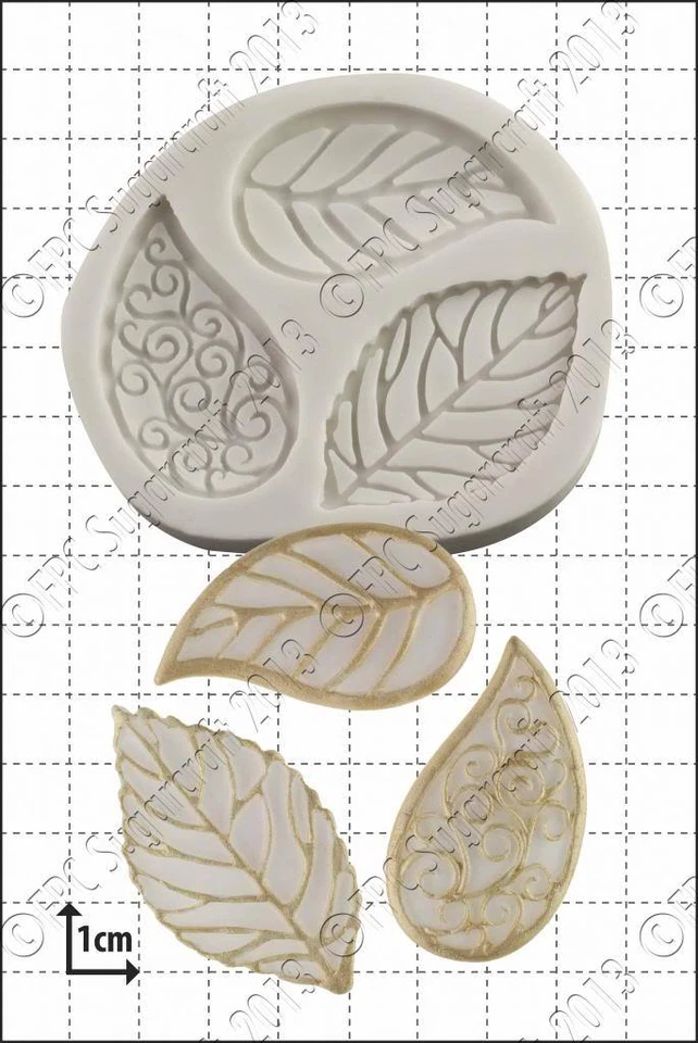 Molde de Silicona Filigrana Hojas Comida Uso FPC Pasta de Azúcar - Imagen 1 de 1