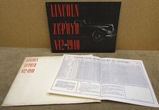 Vintage 1940 Lincoln Zephyr V-12 Car Dealer Sales Brochure Comparison Guide