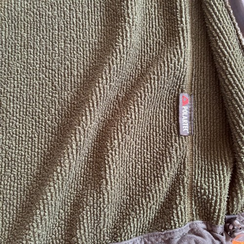 REI Jacket Full Zip Fleece Mens L Polartec Ribbed Stretch Cozy Outdoor Green - Picture 8 of 10