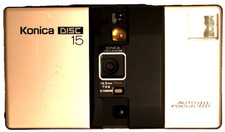 Konica DISC 15 Auto Focus Disc Film Camera with 12.5mm F2.8 Hexanon Lens