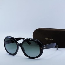 TOM FORD FT1011 01B Shiny Black/Gradient Smoke 62-17-135 Sunglasses New Authe...