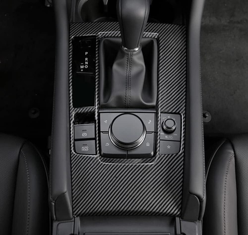 For 2019-2024 Mazda 3 Carbon Fiber Interior Gear Shift Panel Frame Cover Trim - Bild 3 von 8