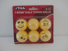 Stiga 1 Star Table Tennis Balls 6 Pack - Brand New Sealed 2C1 