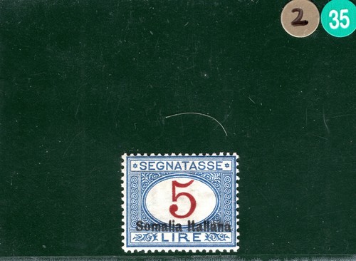 Italy Colonies SOMALIA Postage Due ScottJ21a  5L (1920) Mint LMM c$170 2GGREEN35 - Picture 3 of 6