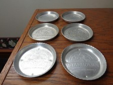 6 1950s STANHOME Stamped Aluminum 3-1/2 Diame...