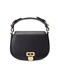 LAUREN RALPH LAUREN Tanner Leather Small Black Bag MISSING Crossbody Strap