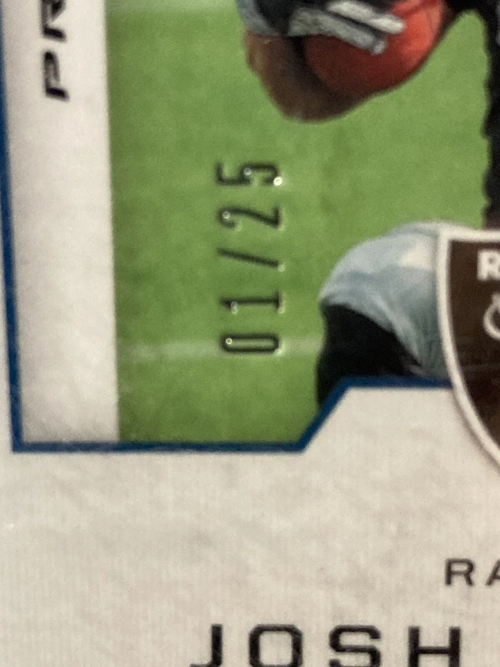 Josh Jacobs 2019 Rookie Autograph Panini Crusade Rookies & Stars 01/25 Raiders - Image 2 of 4