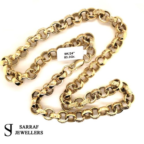 9ct YELLOW GOLD BELCHER Chain 358 