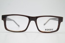 Fossil Hayward Brown Silver Oval Eyeglass Frame New