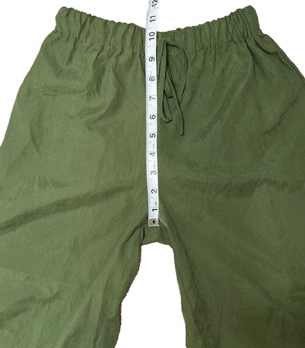 Princess Polly Green Wide Leg Pull On Baggy Pants Elastic Waist In Olive Size 2 - Picture 5 of 12