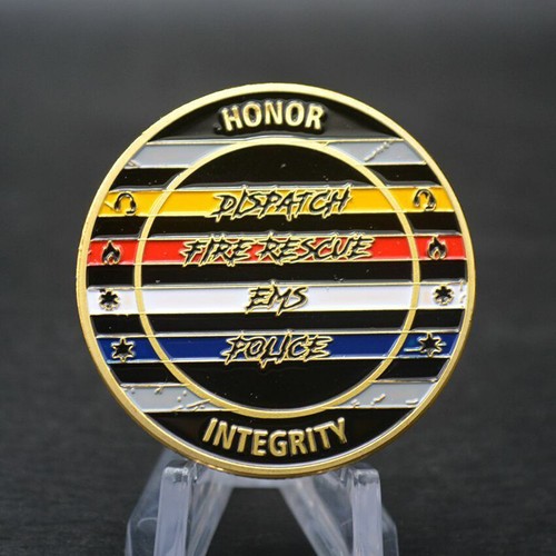 50 PCS Honor Dispatch Fire Rescue Ems Police Challenge Coin Commemorative - Picture 3 of 13