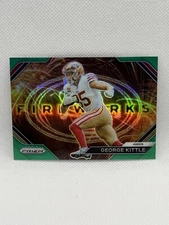 2023 Panini Prizm George Kittle Fireworks Green Prizm #F-22 NFL SF 49ers