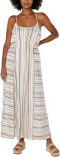 NWT 119 MD Liverpool Maxi Dress with Back Smocking Detail Multicolor Stripe