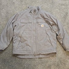 Carhartt Mens Flame Resistant Full Swing Quick Duck Coat Jacket Builtwork Sz L