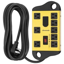 DEWENWILS 8 Outlet Power Strip Surge Protector With 2 USB Port Heavy Duty 15FT