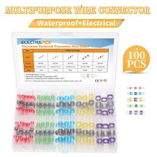 100pcs Waterproof Sleeve Solder Seal Wire Connectors Heat Shrink Terminal Tool