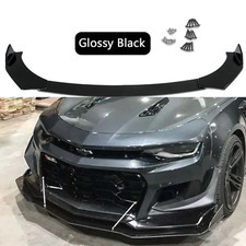 For Chevrolet Camaro Ss 1le Zl1 Front Bumper Lip Splitter Spoiler Strut Rods