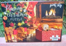 100% COMP. 2020 PINK SKY 1000 PIECE JIGSAW PUZZLE PAWSOME CHRISTMAS PUZZLE
