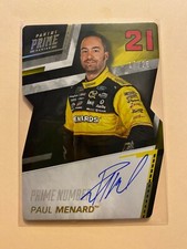 A18,442 - 2018 Panini Prime Number Signatures Holo Gold #14 Paul Menard/25 Auto