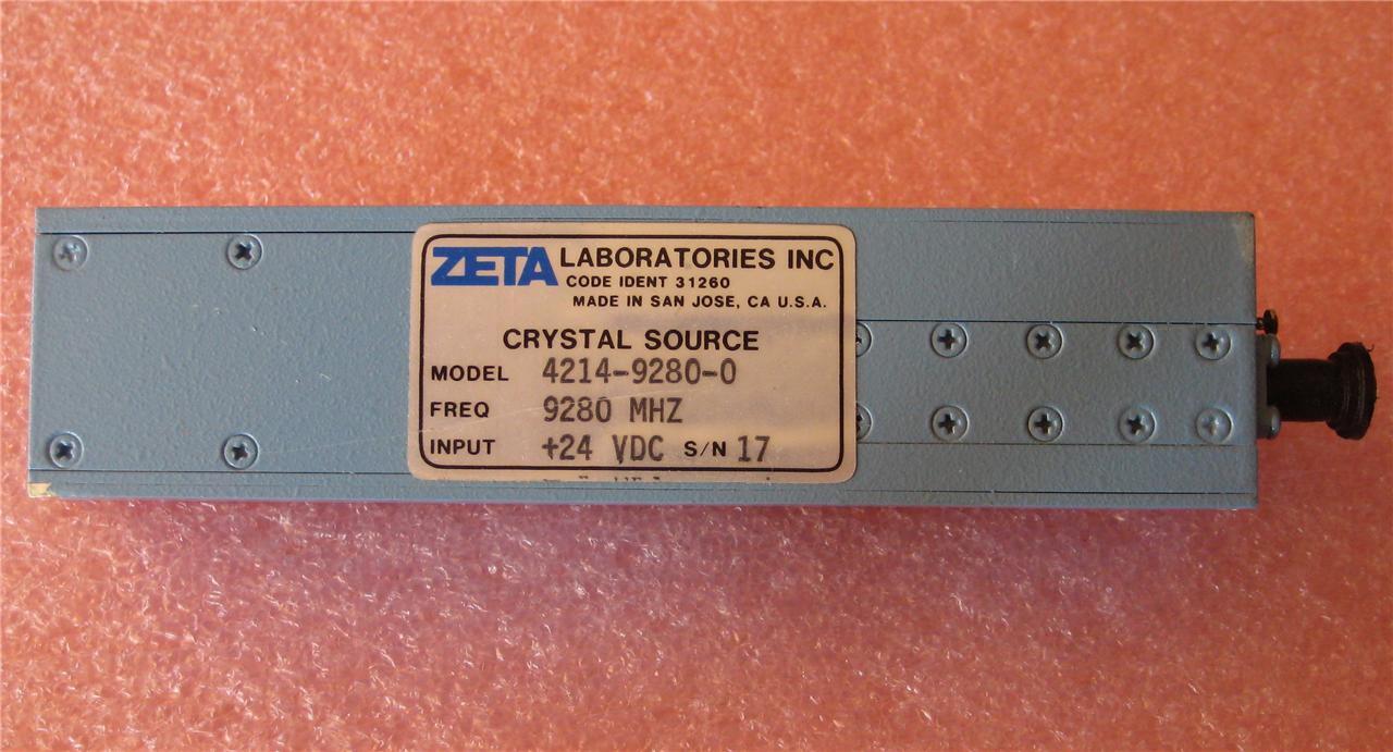ZETA Laboratories CRYSTAL SOURCE 421492800 9280 MHZ 24 VDC *** NEW