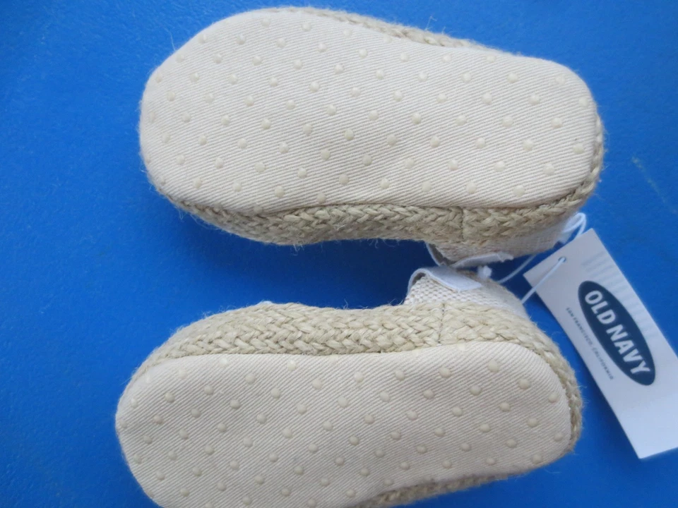 NEW Infant Toddler 3-6** or **12-18 month OLD NAVY White Espadrilles Sandals Bow - Image 3 of 3