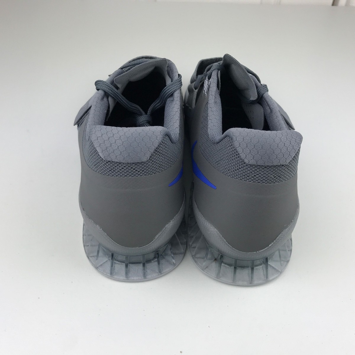 Nike Romaleos 3 Men Size 8 852933-001 Cool Grey Racer Blue Weightlifting Shoes NEW Nike Romaleos 3 Grey Blue Weightlifting Training Shoes  main image 2