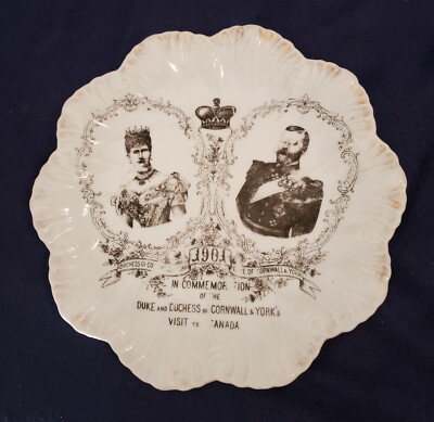 Plate commemorating the visit to Canada by the Duke and Duchess of York 1901 