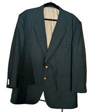 VTG Stafford Dk Green Sport Coat 48R 2-Button Single Vent Wool/Poly Corpcore USA