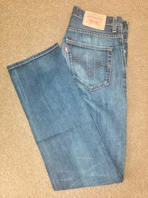 MENS LEVI STRAUSS LEVIS 752 RED TAB BLUE STRAIGHT DENIM JEANS