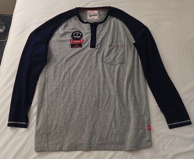 Authentic Kollektion Pilatus Luzern Men's XXL Long Sleeve Shirt Gray & Blue
