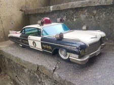 60's Yonezawa Police Cadillac Tin Latta Giocattolo Ingap