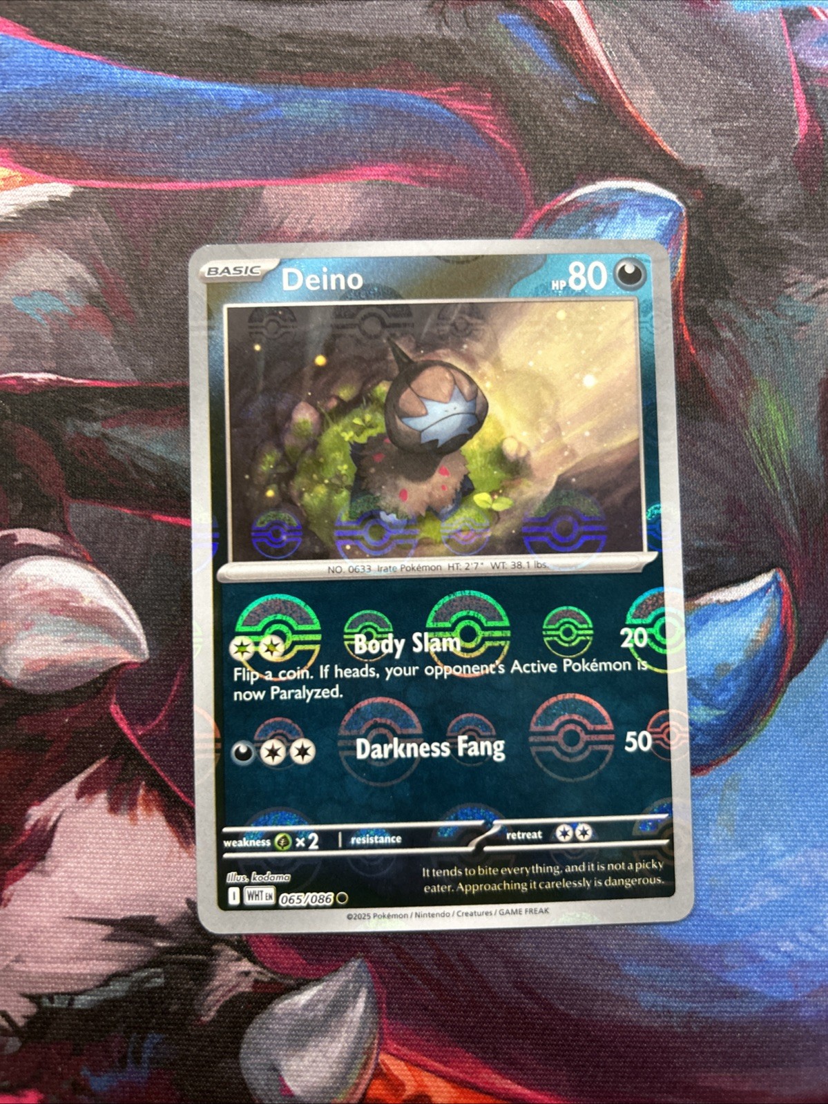 Deino (Poke Ball Pattern) Common SV: White Flare 065/086 NM