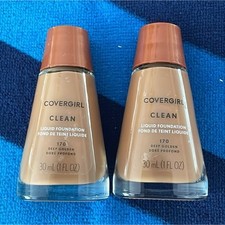 COVERGIRL Clean Liquid Foundation Shade 170 Deep Golden 1 fl oz 2 pack